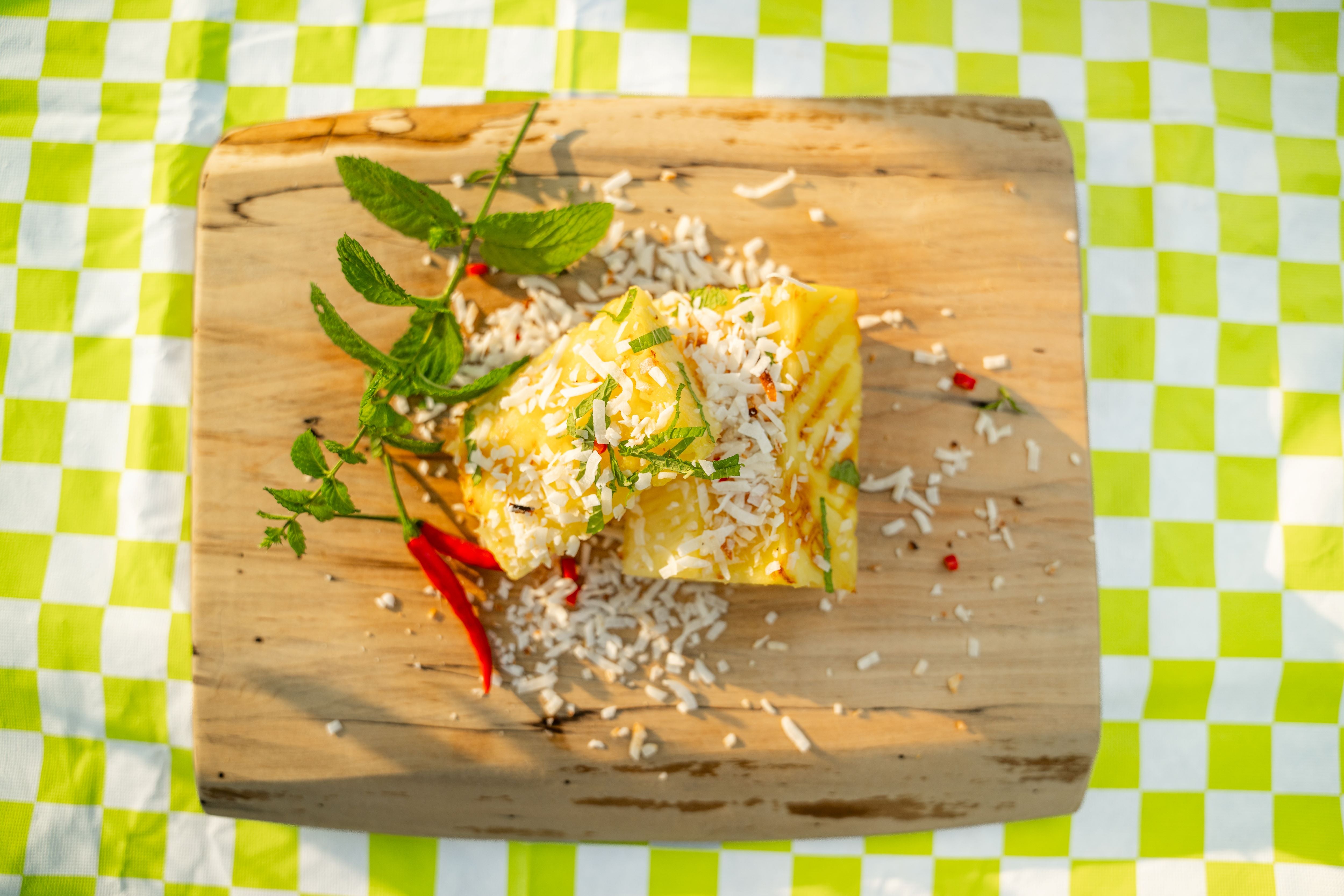 Grilled Pineapple with Toasted Coconut, Mint & Thai Chilies BakerStone