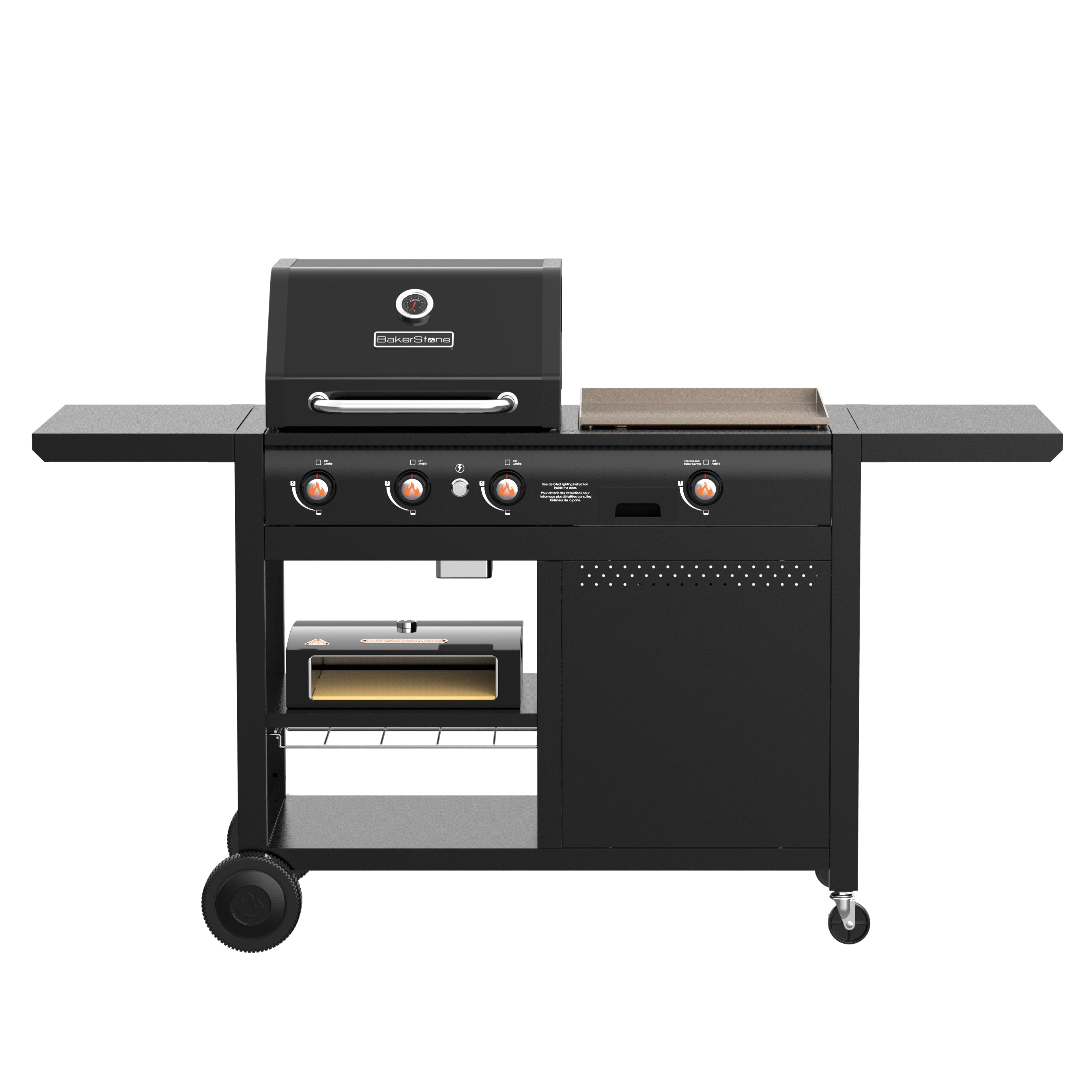 Outdoor grill with Side Burner & Gas Pizza Oven | BakerStone