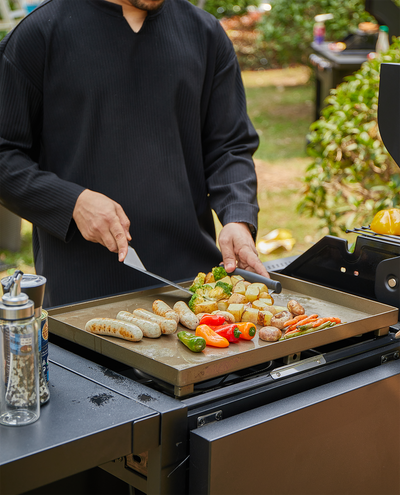 Gas Pizza Oven & Griddle Combo - 2 Burner with Prep Table