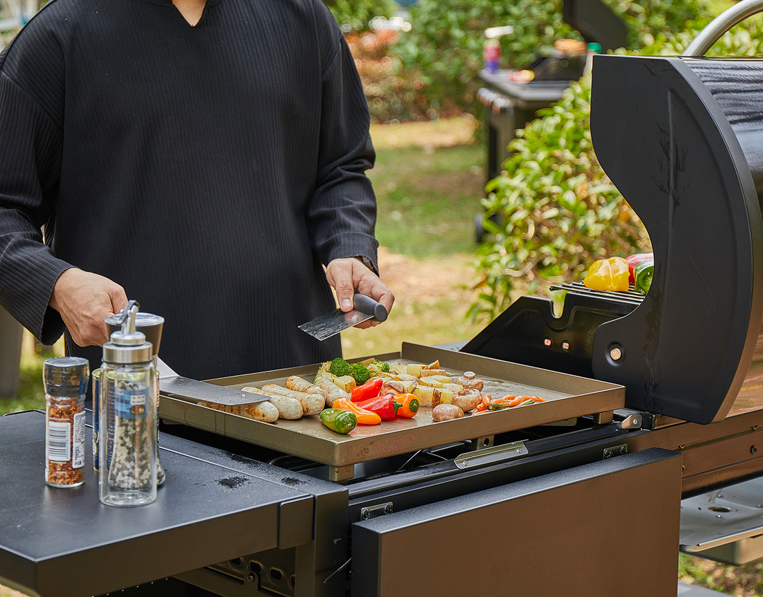 Outdoor grill with Side Burner & Gas Pizza Oven | BakerStone